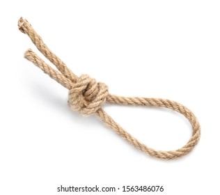 Rope With Loop On White Background