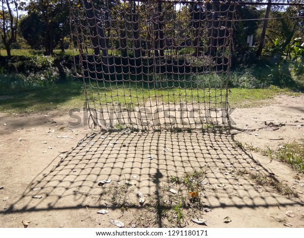 rope net for\
adventure game in the\
garden