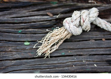 rope on wood background