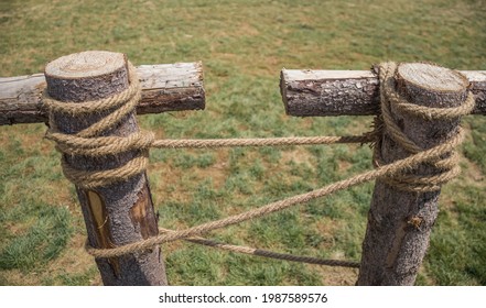 Rope Tying Fence Logs Closeup Stock Photo 1987589576 | Shutterstock