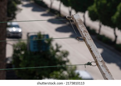 Ropes For Drying Clothes On The Balcony