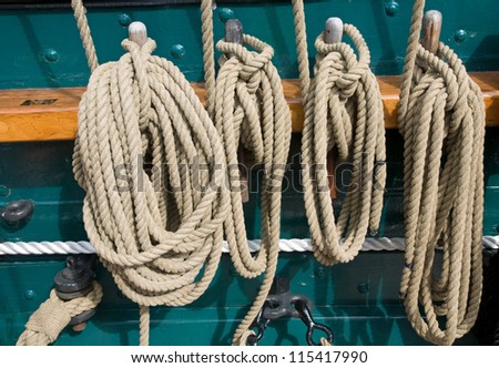 Ropes / Sheets on USS Constitution