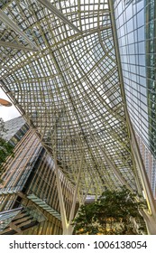 Roppongi, Tokyo - August, 17, 2017 : Inside The Galleria Of Tokyo Midtown Complex. Holds The Ritz-Carlton Hotel, The Headquarters Of Fujifilm, Yahoo, Cisco, Hudson Soft And Fuji Xerox