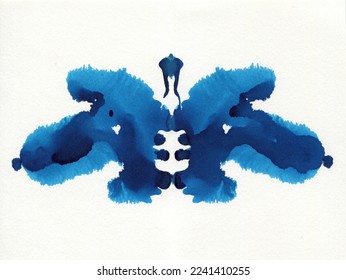 Rorschach inkblot test isolated on white background