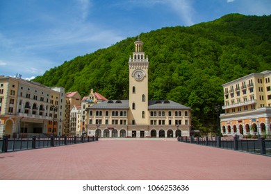 ROSA KHUTOR, KRASNODAR KRAI / RUSSIA - MAY 11, 2013: The Tower Of The 