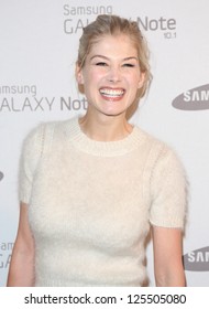 Rosamund Pike arriving for the Samsung celebrate the launch of the Galaxy Note 10.1 held at One Mayfair London. 15/08/2012 Picture by: Henry Harris