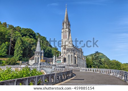 Rosary Basilica in Lourdes, Hautes-Pyrenees, France