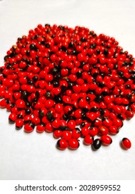 Rosary Pea In White Background