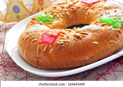 Roscon De Reyes, Spanish Three Kings Cake Eaten On Epiphany Day