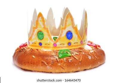 roscon de reyes, spanish three kings cake eaten on epiphany day