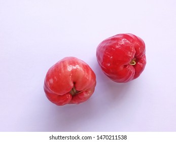 Rose Apple Or Champoo Fruits On The White Background