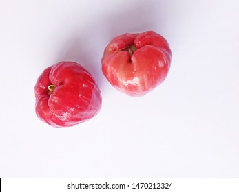 Rose Apple Or Champoo Fruits On The White Background