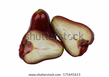 rose apple isolated on white background