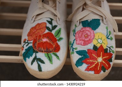Canvas Shoes Crafts Images, Stock 
