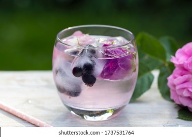 Rose Infused Gin And Tonic In The Garden