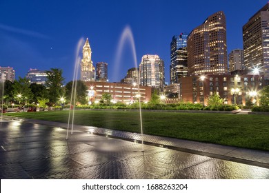 Rose Kennedy Greenway Park In Boston