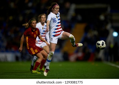 Rose Lavelle (Washington Spirit) Of USA During The Friendly Match Between Spain And USA At Rico Perez Stadium In Alicante, Spain On January 22 2019. 