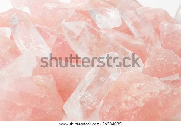 Rose quartz and\
Crystal