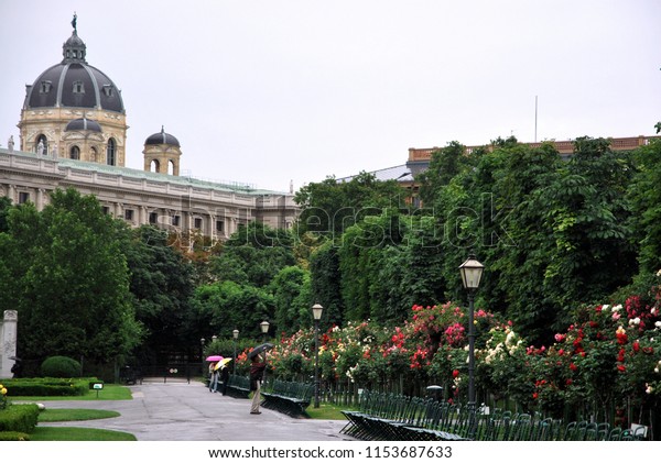 Rose Scented Volksgarten Peoples Garden Vienna Stock Image