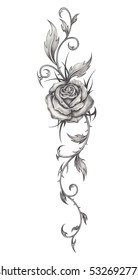 Rose Tattoo Images, Stock Photos & Vectors | Shutterstock