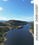 rose valley lake forest creek summer aerial view