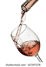 Rose Wine Pouring