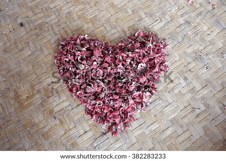 Similar – Flowers heart with petals