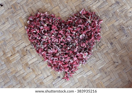 Similar – Flowers heart with petals