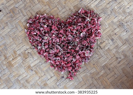 Similar – Flowers heart with petals