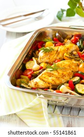 Rosemary Chicken With Oven-roasted Ratatouille