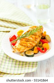 Rosemary Chicken With Oven-roasted Ratatouille