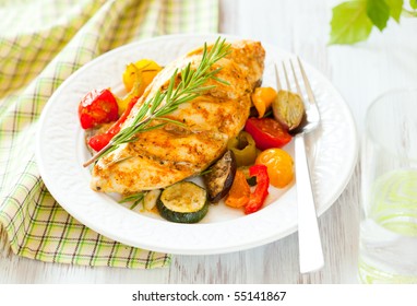 Rosemary Chicken With Oven-roasted Ratatouille