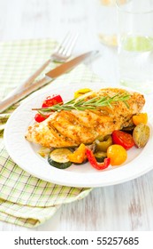 Rosemary Chicken With Oven-roasted Ratatouille