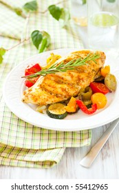 Rosemary Chicken With Oven-roasted Ratatouille