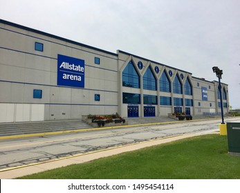 Rosemont, Illinois USA - August 30, 2019 : Allstate Arena In Rosemont IL