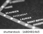 Rosemont. Montreal Metro on a map.