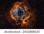 Rosette Nebula in Hubble Palette