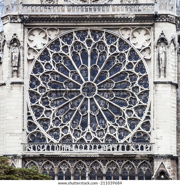 notre dame cathedral rose window collage