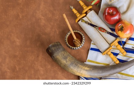 Rosh Hashanah marks beginning of High Holy Days in Jewish calendar, time of reflection, repentance, renewal. - Shutterstock ID 2342329299