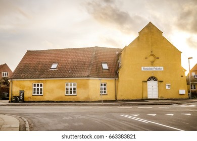 ROSKILDE, DENMARK, NOVEMBER 2016. Roskilde Is A Very Famous City Of Denmark, Its Known For Hosting The Roskilde Music Festival And Being Land Of Vikings.