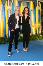 Ross Lynch And Maia Mitchell At The UK Screening Of Disney Channel's 'Teen Beach Movie', London. 07/07/2013