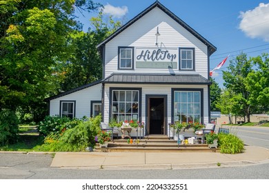 Rosseau, Ontario, Canada, August 2021 - Historic Building Converted Into A A Home Interior Decorating Business Providing Goods And Services