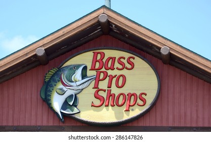 ROSSFORD, OH - JUNE 2:  Bass Pro Shops, whose Rossford, OH location logo is shown on June 2, 2015, has over 70 stores across the United States. 