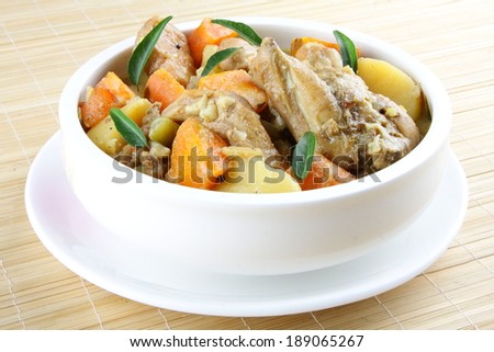 Ros-ted vegetable with chicken [[stock_photo]] © 