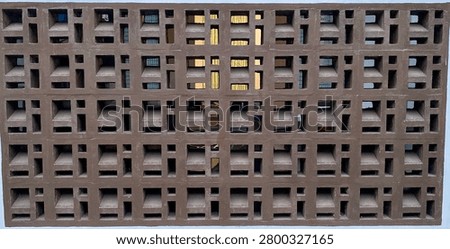 Roster Brick Texture as Background Pattern, Decorative Ventilation Block Wall