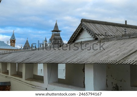 Rostov Kremlin. A medieval structure of the 17th century. View through the window