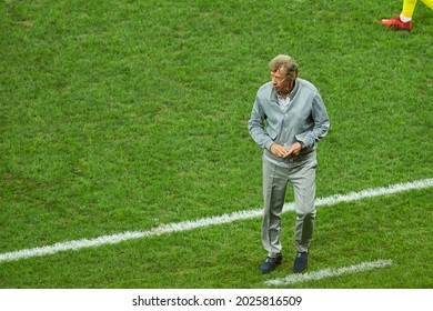 Rostov-on-Don, Russia - AUGUST 14, 2021: Yuri Semin Head Coach Of FC Rostov During The Russian Premier League Match Between FC Rostov And CSKA Moscow