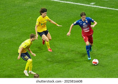 Rostov-on-Don, Russia - AUGUST 14, 2021: Mario Fernandes Of CSKA Moscow In Action During The Russian Premier League Match Between FC Rostov And CSKA Moscow