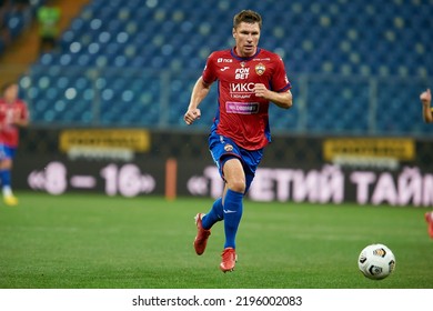 Rostov-on-Don, Russia - AUGUST 28, 2022: Kirill Nababkin Of PFC CSKA In Action During The Russian Premier League Match Between FC Rostov And PFC CSKA Moscow