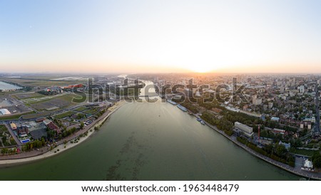 Image, Stock Photo Hotel above the rooftops